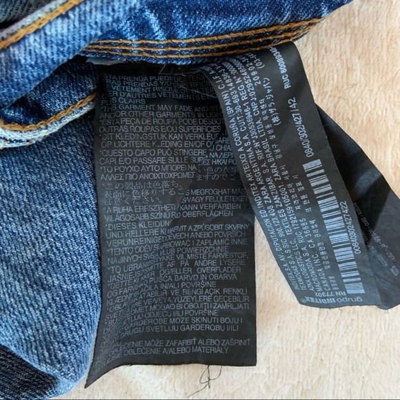 NWT ZARA men’s capris distressed jeans-size 32 - Picture 11 of 12